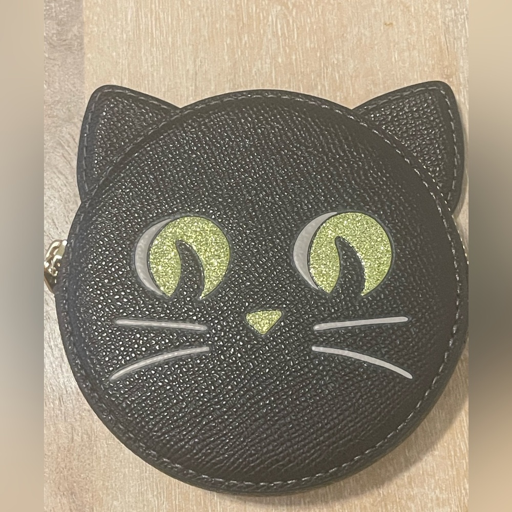 Coach Leather Halloween 🎃 Black Cat Coin Purse